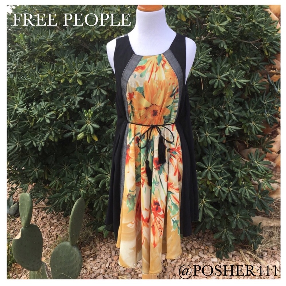 FREE PEOPLE NEW ROMANTICS FLORAL DRESS